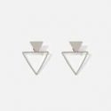 Double Triangle Shaped Stud Earrings 1pair