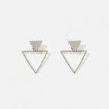 Double Triangle Shaped Stud Earrings 1pair