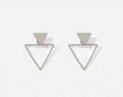 Double Triangle Shaped Stud Earrings 1pair