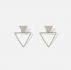 Double Triangle Shaped Stud Earrings 1pair