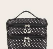 Double-layer Polka Dot Makeup Bag