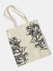 Dragon Graphic Shopper Bag