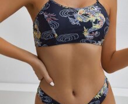 Dragon Print Bikini Swimsuit