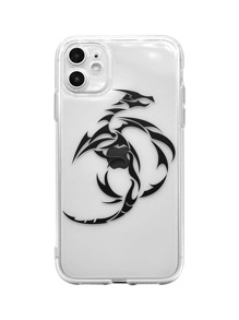 Dragon Print Clear iPhone Case