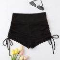 Drawstring Rib Bikini Bottom