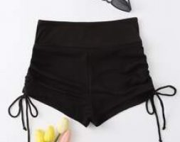 Drawstring Rib Bikini Bottom