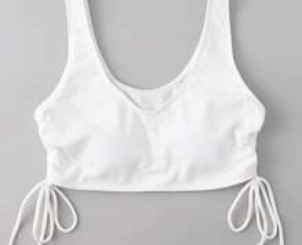 Drawstring Rib Bikini Top