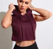 Drawstring Solid Sports Hoodie