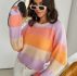 Drop Shoulder Colorblock Sweater