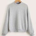 Drop Shoulder Heather Gray Pullover