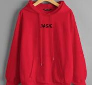 Drop Shoulder Letter Graphic Pouch Pocket Hoodie