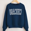 Drop Shoulder Letter Graphic Sweatshirt