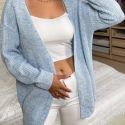 Drop Shoulder Open Front Cardigan