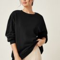 Drop Shoulder Oversized Longline Pullover