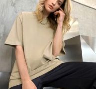 Drop Shoulder Solid Longline Tee