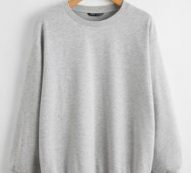 Drop Shoulder Solid Sweatshirt