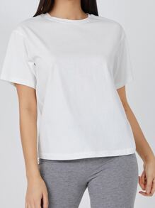 Drop Shoulder Solid Tee