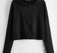 Drop Shoulder Zip Up Hoodie