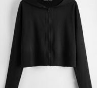 Drop Shoulder Zip Up Hoodie