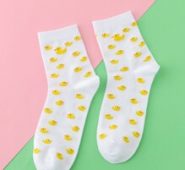 Duck Print Crew Socks