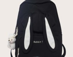 Ear & Pom Pom Decor Backpack