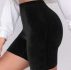 Elastic Waist Velvet Biker Shorts