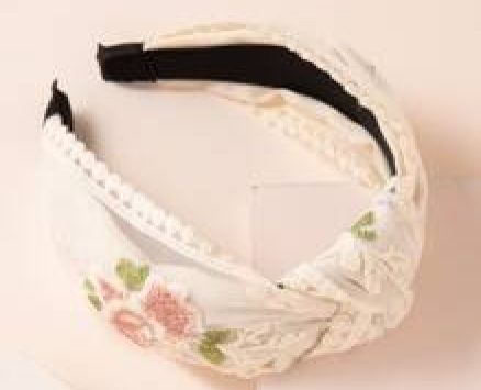Embroidery Detail Hair Hoop