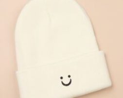 Expression Print Knit Beanie