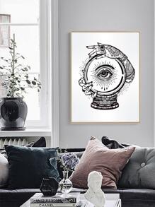 Eye Print Wall Painting Without Frame