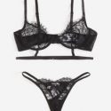 Eyelash Lace Lingerie Set