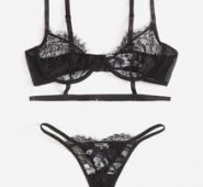 Eyelash Lace Lingerie Set
