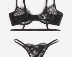 Eyelash Lace Lingerie Set