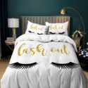 Eyelash Print Duvet Cover Sets Without Filler