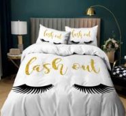 Eyelash Print Duvet Cover Sets Without Filler