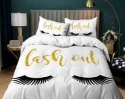 Eyelash Print Duvet Cover Sets Without Filler