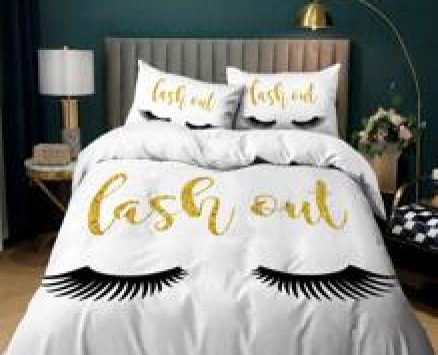 Eyelash Print Duvet Cover Sets Without Filler
