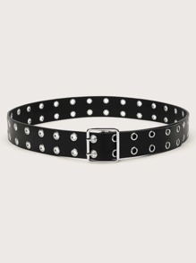 Eyelet Decor Buckle Belt