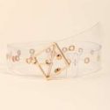 Eyelet Decor Clear Belt