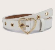 Eyelet Decor Heart Buckle Belt