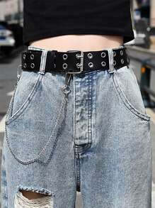 Eyelet Design Buckle Belt