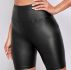 Faux Leather High-Rise Biker Shorts