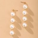 Faux Pearl Beaded Drop Earrings