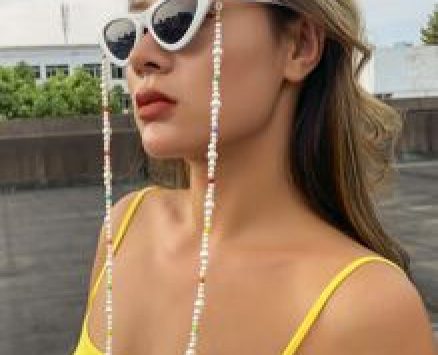 Faux Pearl Beaded Glasses Chain