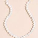 Faux Pearl Beaded Necklace