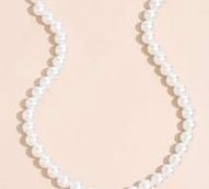 Faux Pearl Beaded Necklace