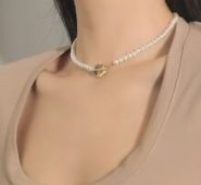 Faux Pearl Beaded Necklace