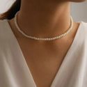 Faux Pearl Beaded Necklace