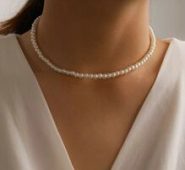 Faux Pearl Beaded Necklace