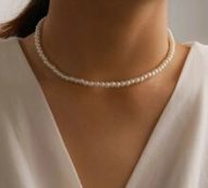 Faux Pearl Beaded Necklace