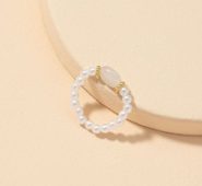 Faux Pearl Beaded Ring